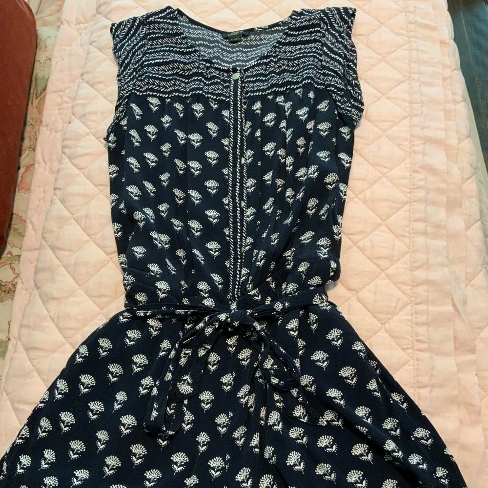 Loft black and white romper with buttons size M - Picture 2 of 7
